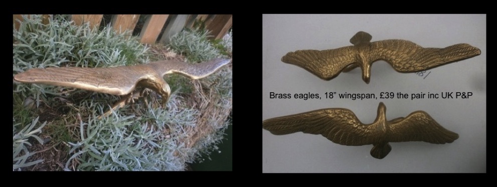 Pair of Solid Brass Eagles sale
